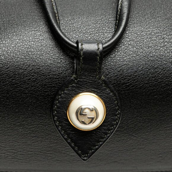 GUCCI Black Leather Backpack main image 8